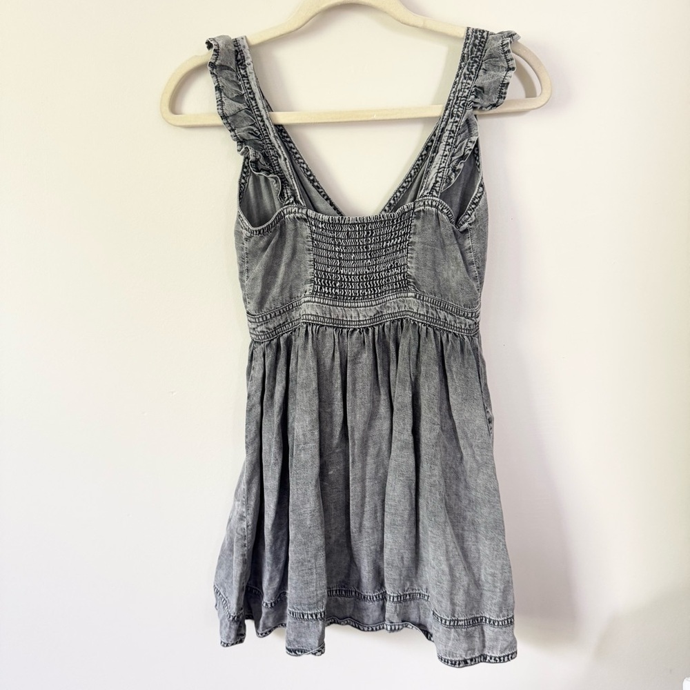 Mayoral Gray Chambray Dress Girls Size 12 New Without Tags - Picture 5 of 5